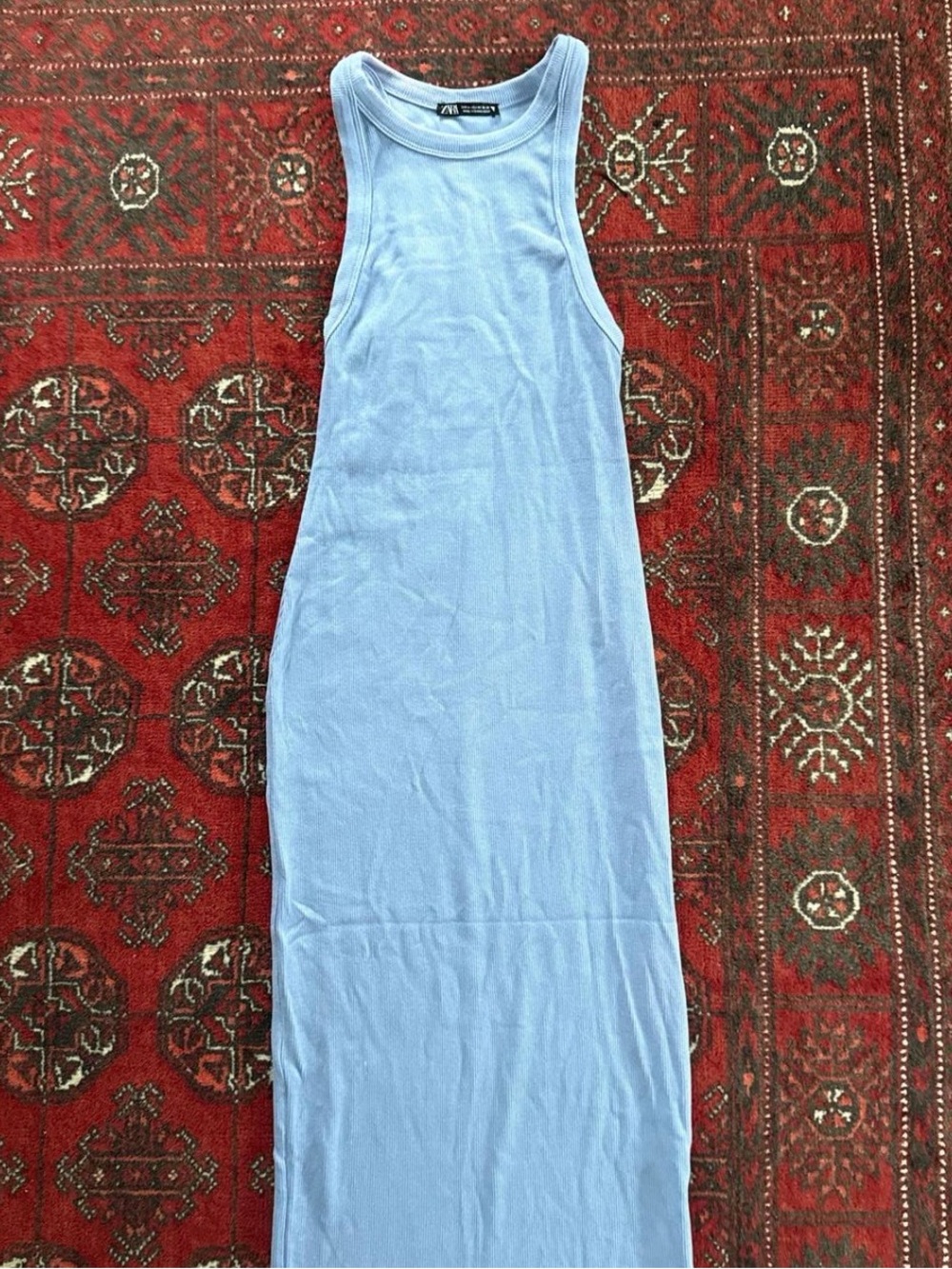 ZARA Light Blue Sleeveless Maxi Dress